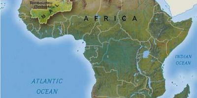 माली पश्चिम अफ्रीका नक्शा