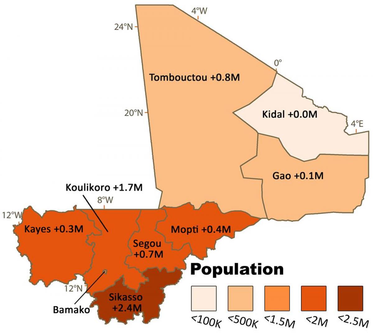 नक्शे की माली जनसंख्या